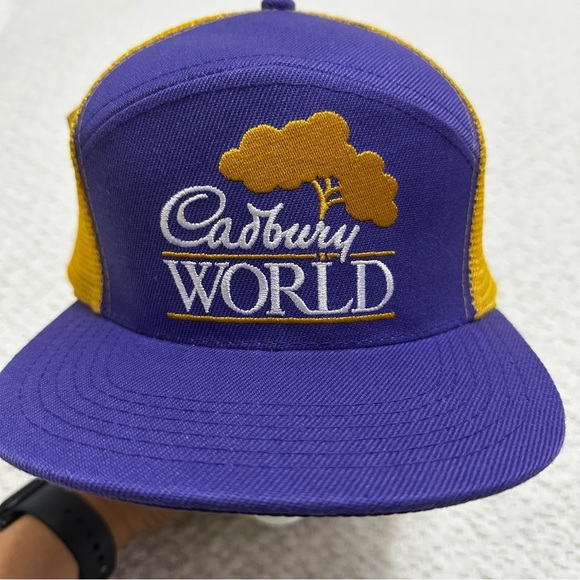 Rare Cadbury World Purple Baseball Cap Trucker Hat One Size Fits All Adjustable - Picture 6 of 9